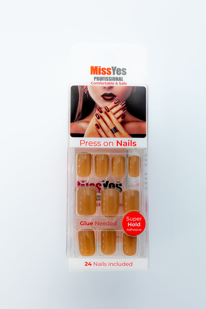MissYes Press-On Nails Beige Nude - Squoval