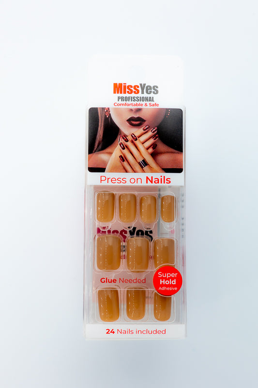 MissYes Press-On Nails Beige Nude - Squoval