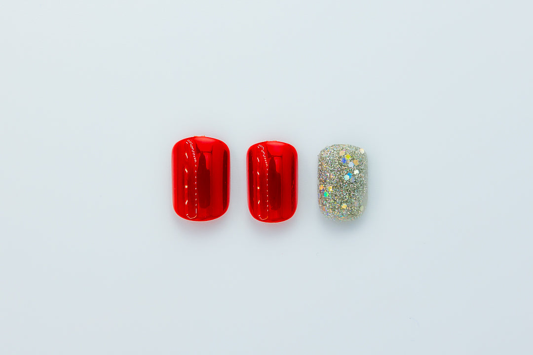 MissYes Press-On Nails Red - Squoval