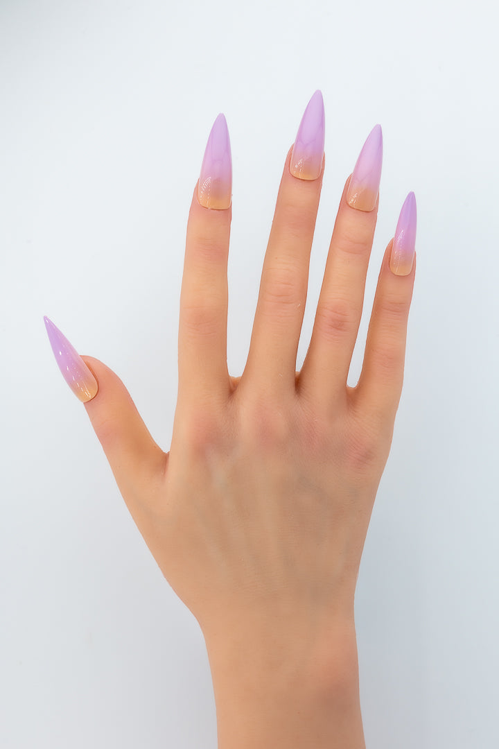 MissYes Press-On Nails Nude Purple - Stiletto