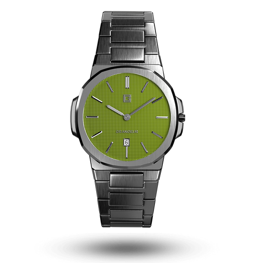 Grandeur Ultra Thin Stain Steel Green 40 MM Quartz Men