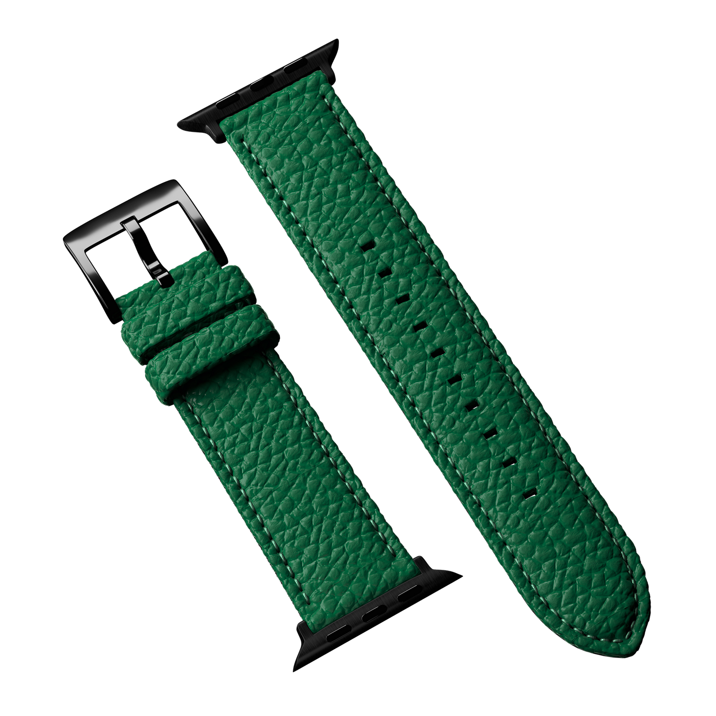 Togo Leather Apple Watch Strap - british green
