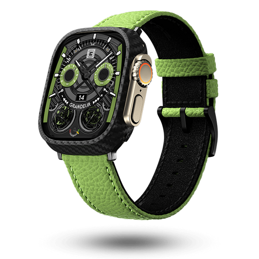 Togo Leather Apple Watch Strap - apple green
